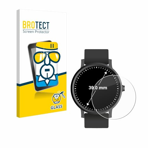 BROTECT Schutzglas für | Armbanduhren (Kreisrund, ø: 39 mm) Transparenter Displayschutz Made in Germany Panzer Schutz Glas 9HKlares Einfache Montage
