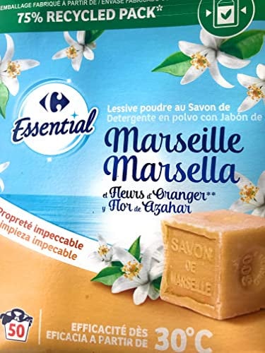 OUR ESSENTIAL Lessive Poudre Marseille oranger CARREFOUR ESSENTIAL Waschmittel Savon de Marseille mit Duft Orangenblüte für bis zu 50 Wäschen