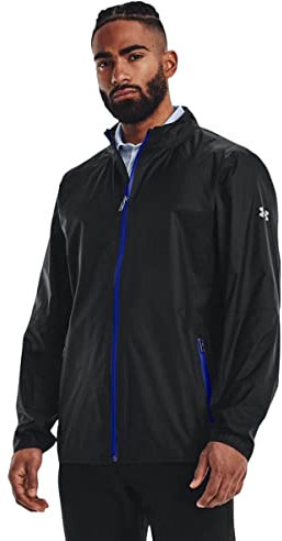 Under Armour UA Stormproof Repel Veste de golf imperméable et coupe-vent pour homme, Noir , M