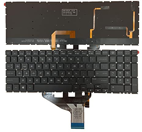 Tiugochr Laptop Replacement US Layout Colorful Backlight Keyboard for HP OMEN 15-DC 15-DH 15T-DC 17-CB 15-DC0153TX Keyboard 910300194350 TPN-Q211 TPN-C144 TPN-C143