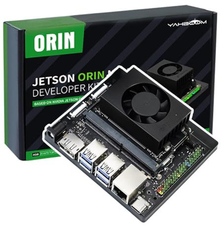 Yahboom Jetson Orin NX 16GB Development Kit 157 Tops WiFi 256GB SSD Ubuntu 22.04 System AI Heat Dissipation Suitable for Electronic Projects(Orin NX 16GB Cam ADV Kit)
