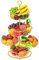 PouHenier.jh 5 Tier Fruit Basket Rack Stand for Kitchen Counter, Metal Wire Tiered Produce Storage Bowl Holder for Dining Table, Countertop Vegetable Display Centerpiece, No Screws Easy Setup, Gold