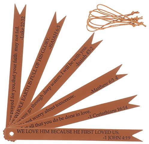 Mobestech 6stücke Bibel Lesezeichen Aus Leder Seite-marker Für Bücher Mit Vers-design Für Männer Und Frauen Zum Lesen Und Dekorieren