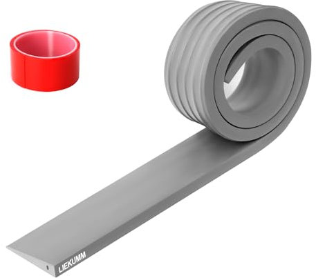 LIEKUMM 1 cm Rise Threshold Ramp, 800 kg Load Capacity PVC Portable Ramps for Wheelchairs, Indoor & Outdoor Curb Ramp, Ramps for Mobility Scooter, Electric Wheelchair, Garage, Step, Motorbike, Grey