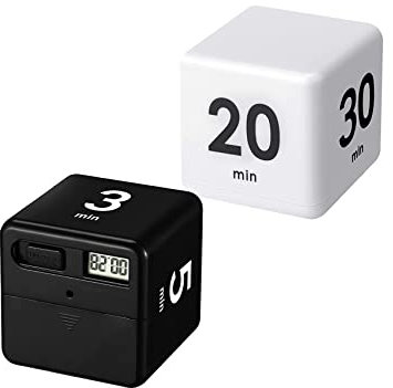 Zpoicaegn 2 StüCke WüRfel-Timer Schwerkraftsensor Flip Timer KüChentimer für Zeitmanagement und Countdown 1-3-5-10,15-20-30-60Minutes