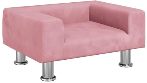 vidaXL Hundebett Rosa 50x40x26,5 cm Samt