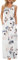 AUSELILY Summer Dresses for Women Casual Sleeveless Maxi Dress Loose Long Dresses with Pockets White Flowers L