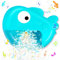 Jiosdo Baby Badewannenspielzeug, Badespielzeug Bubble Mit Musik, Badespielzeug Baby ab 1 2 3 4 Jahr, Baby Badewanne Spielzeug Wasserspielzeug Kinder, Geschenke für Jungen und Mädchen (Haie blau)