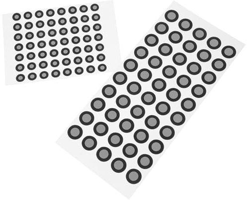 FUNOMOCYA 106 Stück Scanner-Aufkleber, 3D-Scanner-Spray, Pop-Reflexionsfolie, 3D-Drucker, Reflexionsmarker, Scannen, Reflexionsmarker zum Scannen, reflektierende Folie, Punkttinte
