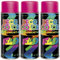 Deco Color 3er Sparpack Lackspray Neon PINK 400ml - fluoreszierender ACRYL - Sprühlack in leuchtenden Farben (3 Dosen 400ml Neon Pink)