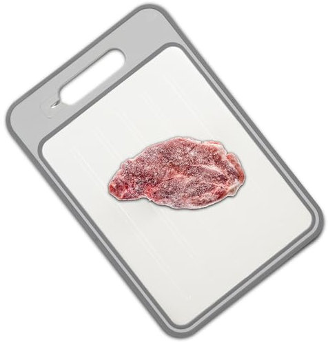MEKOTRIN Tagliere Bifacciale con Piastra di Scongelamento e Affilacoltelli - Ideale per Professionale e Domestica - Scongelamento Efficiente, Diverse Opzioni di Taglio,