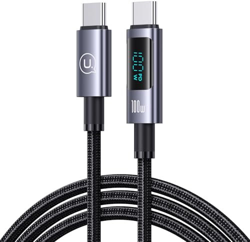 enablink USB C Ladekabel, 100W E-Marker USB C auf USB C Kabel, Kompatibel mit Phone 15/15 Plus/15 Pro/15 Pro Max, MacBook Pro 2022, Pad Pro 2022, Galaxy S24/S23 Ultra, Pixel, 1.2M