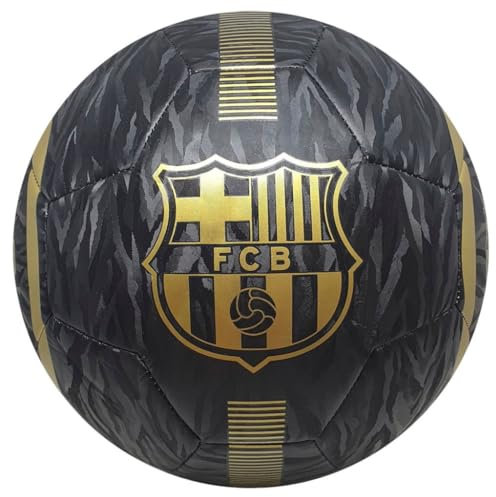 Barcelona FC Auswärtsfußball 20-21, schwarz-Gold, Größe 5