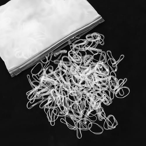 500 Stück Transparent Haarhalter Haargummi Clear Hair Elastics