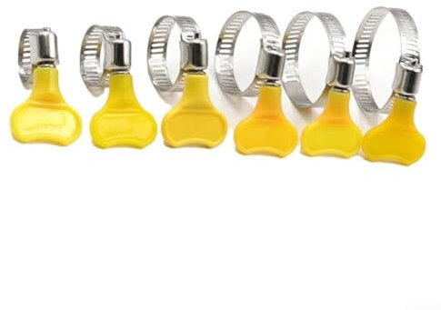 Lot de 10 colliers de serrage réglables en argent, tube de pression haute résistance, lot de 10 (25-38 mm)