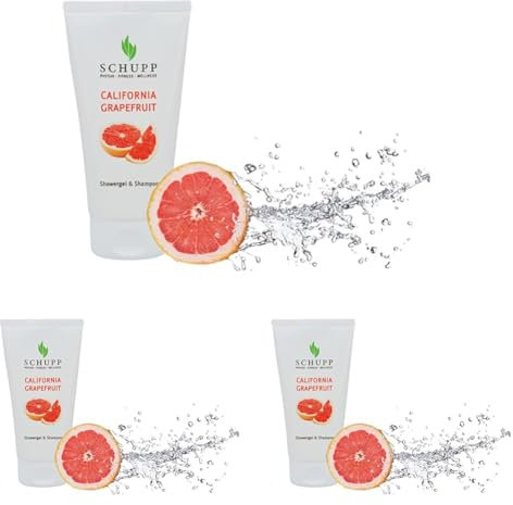 Schupp 2-in-1 Showergel & Shampoo California Grapefruit, 150ml Duschgel (Packung mit 3)