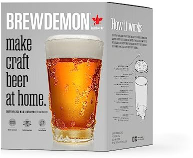BrewDemon Premium-Bier-Set – konischer Fermenter beseitigt Sedimente und macht großartig schmeckendes hausgemachtes Bier – 3,5 l. Rezept im Lieferumfang enthalten