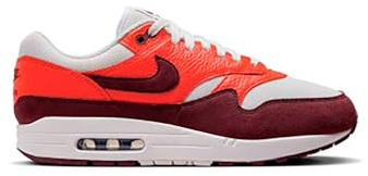 Nike Men's Air Max 1 Sneaker, Summit White Burgundy Crush, 13 UK