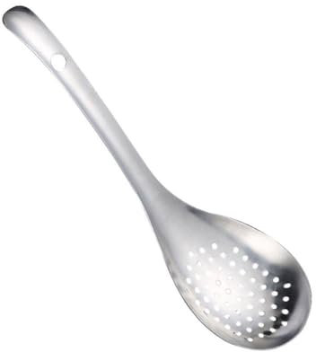 Filtre domestique multifonction en acier inoxydable pour nettoyer les fuites, facile à nettoyer en acier inoxydable, cuillère à riz et écumoire, cuillère de drainage, cuillère à riz fendue