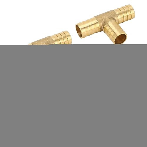 Raccordi Adattatore a Maglietta 5/8 Pollici in Ottone, Raccordi per Tee in Ottone a 3 Vie, Connettore 'adattatore T in Ottone per Tubo D'aria per Acqua a Gas Alimentazione a