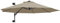 Outsunny 3 M Wall Mounted Garden Parasol Umbrella with Rotate, Outdoor Market Umbrella Sun Shade Canopy with 8 Ribs, Khaki