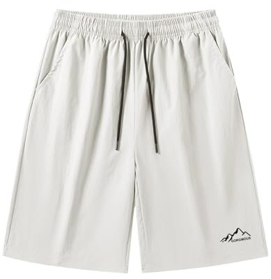 Generisch Herren Kurze Hosen,Passform Freizeit Hose Loose Bermuda Shorts Strand Hosen mit Taschen Outdoor Sport Turnhose Seitentaschen Mode Herrenhose Leicht Sommer