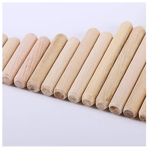 60 chevilles en bois, 12 mm de diamètre, tiges cannelées en bois dur for travaux manuels(60mm)