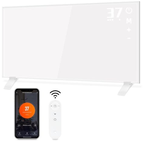 Mursche Infrarotheizung Thermostat Infrarot Wandheizung - Standgerät Infrarotpaneele 450W Fernbedienung & App-Steuerung WIFI Heizung Wandmontage Elektroheizung Badezimmer Schlafzimmer
