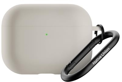 Native Union Active Hülle für AirPods Pro 3 – Seidig Matte Silikonhülle mit Clip zum Befestigen überall (Sandstein)