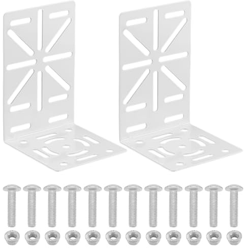 OLYCRAFT 2 Set L-shaped Camera Bracket CCTV Mount Bracket Universal Wall Ceiling Mounting Brackets L-Shape Security Mount Plate Camera Universal Holes Installation Brackets for Security Dome Cameras