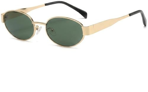 IGXX Klassische Ovale Sonnenbrille für Damen, Retro UV400 Schutz, Leichte Brille für Autofahren Strand Streetwear