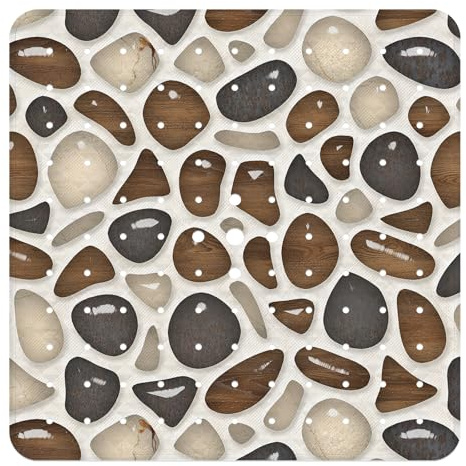 EIVINJE Duschmatte rutschfest 53x53cm - 100% BPA-frei - Antirutschmatte Dusche, Duscheinlage & Badewanne, Rutschmatte dusche, schimmelresistent & maschinenwaschbar