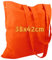 Cottonbagjoe 25 Stück Baumwolltaschen Orange | 38x42 cm | unbedruckt | lange Henkel | ideal zum Bedrucken & Beplotten | Öko-Tex zertifiziert
