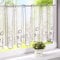 EZ GLAM Scheibengardine mit Bestickt Gardinen Transparent Voile Rollos 1PC Vorhang (H*B 30 * 128cm, Violett)