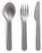 Lékué Juego De Cubiertos Para Llevar,Basics to go, acero inoxidable,color Plata