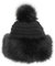 Soul Young Fellmütze Pelzmütze Damen mütze Wintermütze Faux Fuchs Pompom Warm Weich Stirnband Hut(Schwarz)