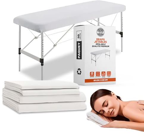 PimPam Factory - Massageliege bezug Verstellbare - 95x220 cm - 50 Stück - Hergestellt aus SMS-Material - Einweglaken Hypoallergen - Flüssigkeitsabweisend