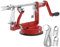 Apple Peeler Corer, Long lasting Chrome Cast Magnesium Alloy Apple Peeler Slicer Corer with Stainless Steel Blades and Powerful Suction Base for Apples and Potato(Red)