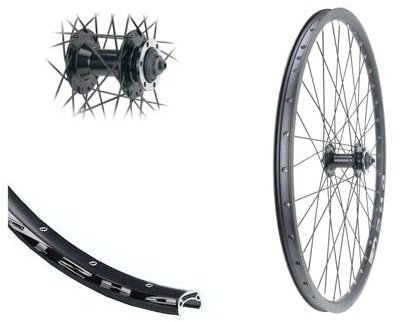 Vorderrad 26 Zoll Disc MTB schwarz Hohlkammerfelge 6 Loch Scheibenbremse Laufrad DH21 559-21