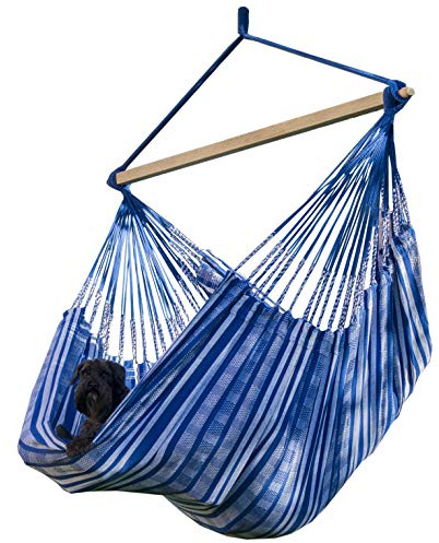 Potenza Hängesessel 160x115 cm Medelin L Hängestuhl Hängesessel Hängeschaukel Textil Hängesitz, bis 130 kg Handgefertigt aus Baumwolle Hängematte Schaukelstuhl (Baltica, XL)