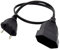 Ocnvlia Prolunga Elettrica Europea a 2 Pin Maschio a , Cavo in rame certificato Vde (0,5 M), Nero, (500101134A6)