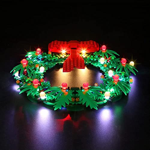 BrickBling Fernbedienung Version Led Licht Set Kompatibel mit Lego Weihnachtskranz, Fernbedienung Dekorationsbeleuchtungsset für 40426 Adventskranz Kreative Spielzeuglichter (Kein Modell)