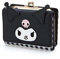 Huositi Petit portefeuille court en cuir pour femme avec personnage de dessin animé mignon et tendance, sac à billets à trois volets (noir) (QB01), noir, Portefeuille pliable