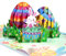 GREETING ART Pop-Up Karte Ostern,mit Ostereiern & Osterhasen - Besondere 3D Osterkarte als Geldgeschenk oder Gutschein für Kinder, Handgemachte Pop Up Osterkarte mit Umschlag