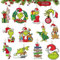 RINOLY 24 Stück Weihnachtsbaumschmuck, Weihnachts-Holzornamente für Baum, Weihnachtsbaumschmuck