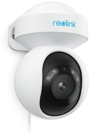 Cámara de Seguridad 4K PoE de Reolink IP Exterior con visión Nocturna a Color, Pan 355° e Inc 50°, Autoseguimiento, Detección Inteligente, Audio bidireccional, Grabación 24/7, E1 Outdoor SE PoE