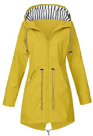 WANGTIANXUE Wasserdichter Regenmantel Damen Leichte Softshelljacke Softshellparka Zip Hoodie Trenchcoat Blau Regenmantel Durchsichtig Zip Hoodie Parka Frühjahr Übergangsjacken Wasserdicht Wasserdicht
