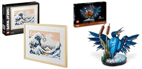 LEGO Art Hokusai – Große Welle, 3D Japanische Wanddeko, Bastelset & Icons Eisvogel Modellbausatz für Erwachsene, Vogel-Modell