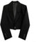 Elegante giacca da ufficio da donna con bottoni a maniche lunghe, giacca corta (M nero)