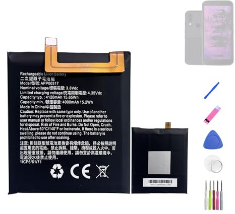 HIGHAKKU Batería de repuesto APP00317 compatible con Caterpillar Cat S62 Pro Mobile Phone Smartphone con herramientas